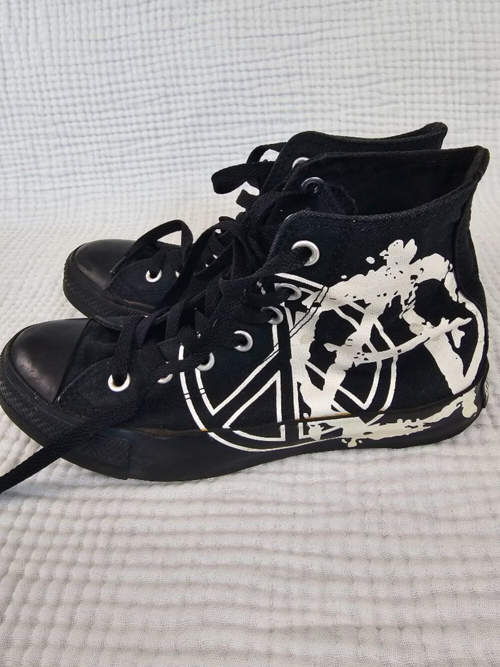 Converse Chuck Taylor All Star * Peace/Anarchy Limited Edition * Women's 8/Men 6 - Picture 3 of 13